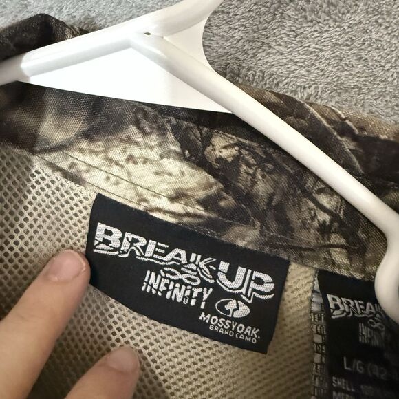 Mossy Oak Camo Shirt Men's L Break Up Infinity Button Up Long Sleeve Hunting - Picture 11 of 11